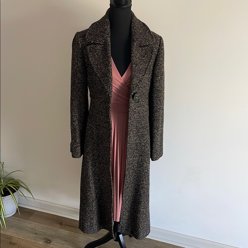 Max & Co. Brown and Black Tweed Coat Sz 6